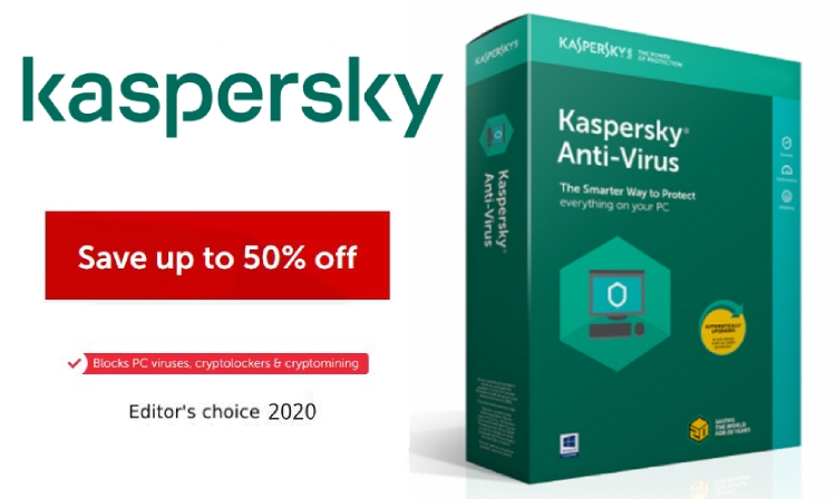 Kaspersky Antivirus-Angebot.