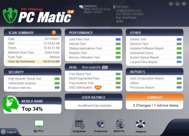 PC Matic-Merkmale.
