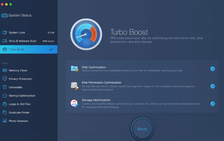 MacBooster Extra bietet Turbo-Boost.